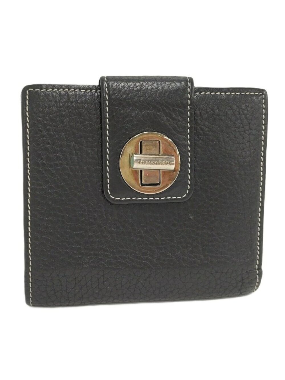 Tiffany & Co Bifold Wallet Leather Black